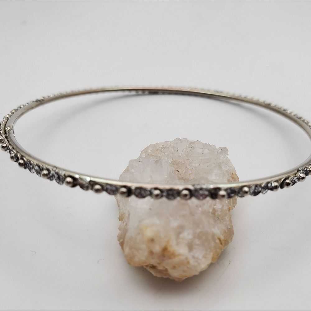 Regency‎ silver brushed bracelet slider B1424